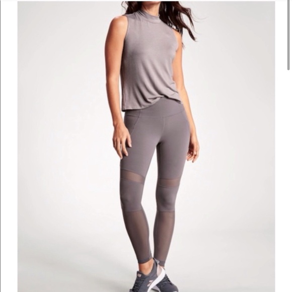 ATHLETA SALUTATION LEGGINGS GRAY/GREY SIZE SMALL - Picture 2 of 6